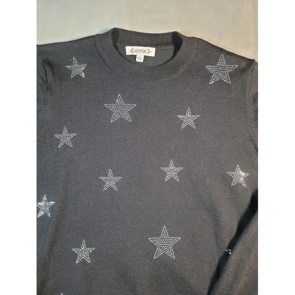 Nanette Lepore Size L Star Knit Sweater.. Q-21